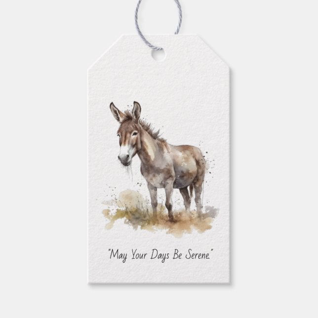 Charming Donkey Serenity, custom Gift Tags (Front)