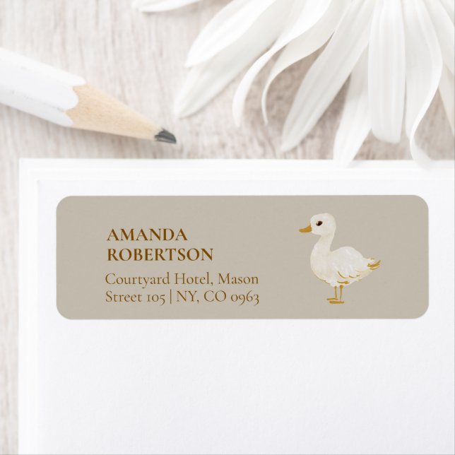 Charming Duck Address Labels (Insitu)