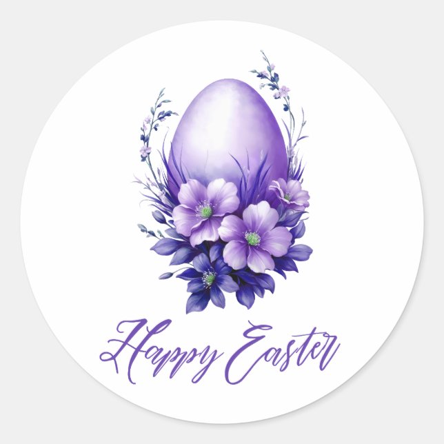 Charming Easter Egg Classic Round Sticker (Front)