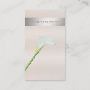 Charming elegant chic luxury romantic calla lily business card