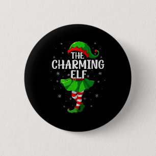 Charming Elf Christmas Girls Women Elf Squad Xmas 6 Cm Round Badge