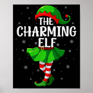 Charming Elf Christmas Girls Women Elf Squad Xmas  Poster