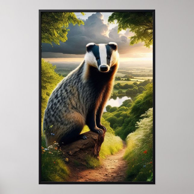 Charming European Badger  Poster (Front)