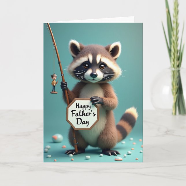 Charming Fathers Day Fishing Card (Front)