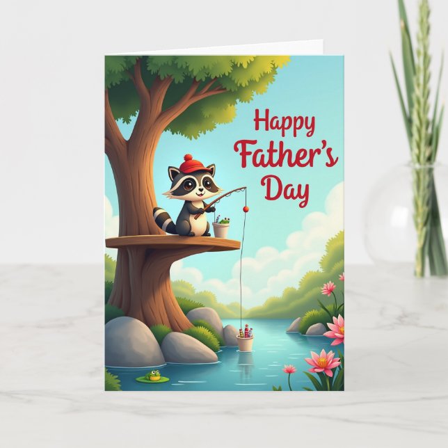 Charming Fathers Day Scene Card (Front)