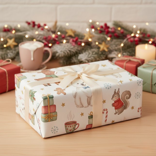 Charming Festive Friends Christmas Gift Wrap (Unique Holiday Style)