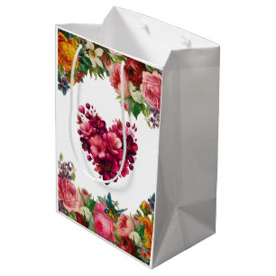 Charming Floral Glossy Gift Bag - Medium