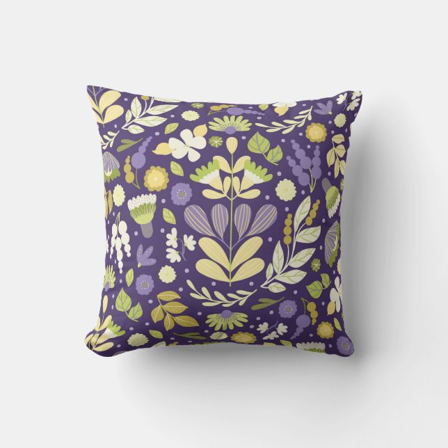 Charming Floral Lattice Cushion (Front)
