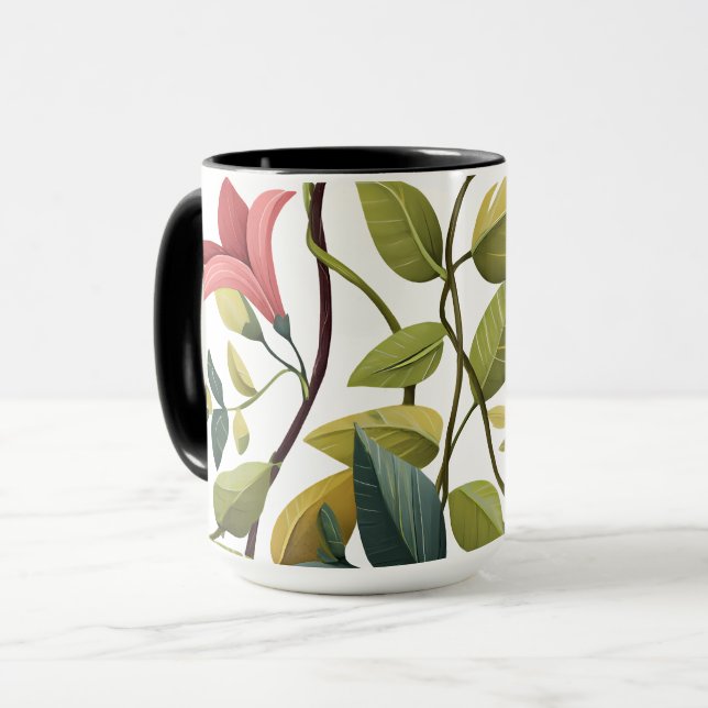 Charming Floral Print Coffee Mug (Front Left)