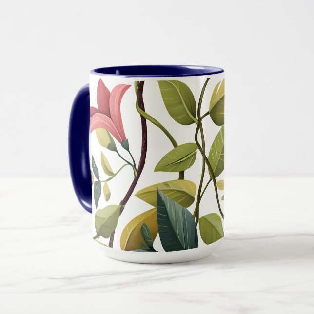 Charming Floral Print Coffee Mug (Front Left)