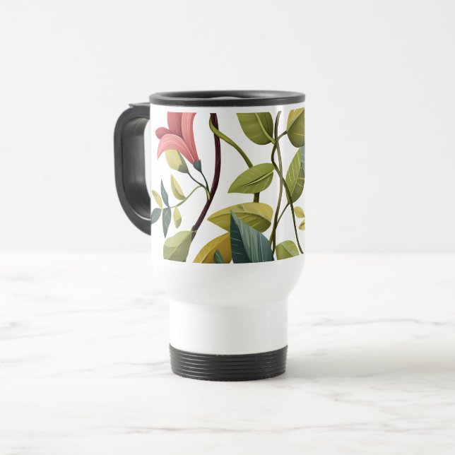 Charming Floral Print Coffee Mug (Front Left)