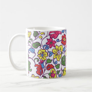Charming Floral: Seamless Garden Texture Coffee Mug