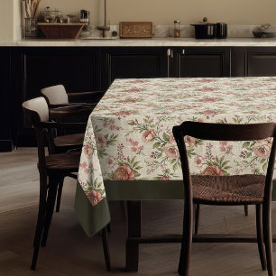 Charming Floral Tablecloth for a Cosy Farmhouse