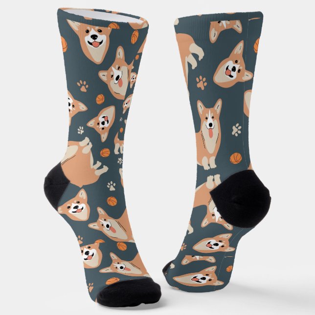 Charming Footwear for Pet Fans Socks (Angled)