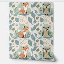 Charming Forest Friends Fox & Owl Peel and Stick 