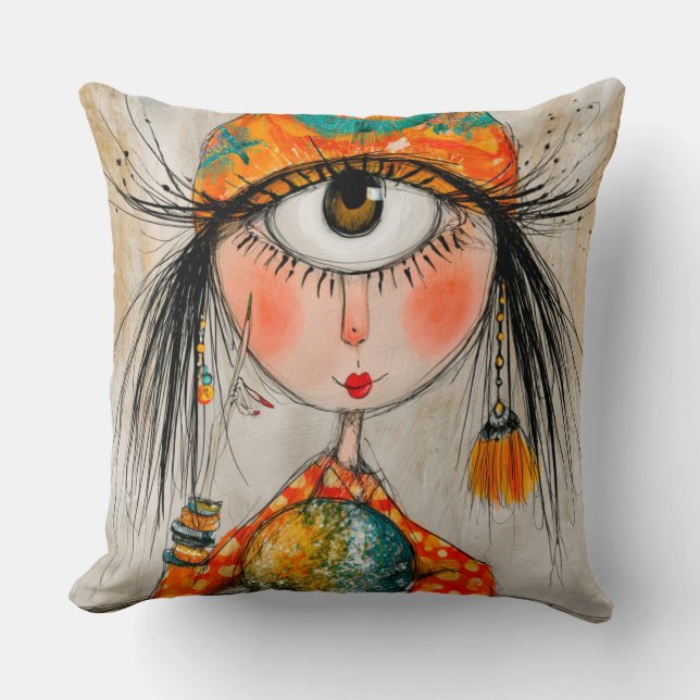 Charming Fortune Teller Cyclops Cushion (Front)