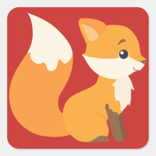 Charming Fox Square Sticker