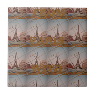  Charming From Paris With Love J'aime Paris Design Ceramic Tile