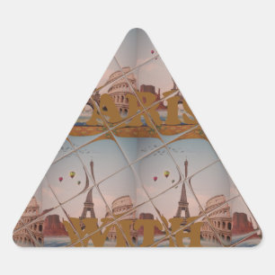  Charming From Paris With Love J'aime Paris Design Triangle Sticker