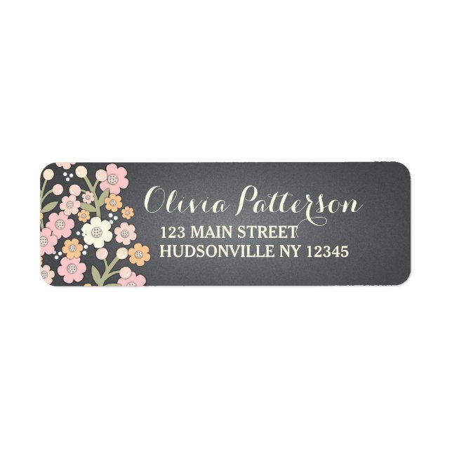 Charming Garden Floral Wreath II Address Labels (Front)
