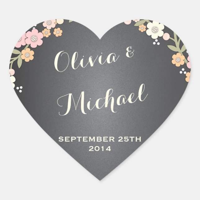 Charming Garden Floral Wreath Personalised Sticker (Front)