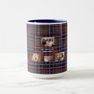 Charming Gift For Best Mum Tartan Plaid 4 Photos Mug