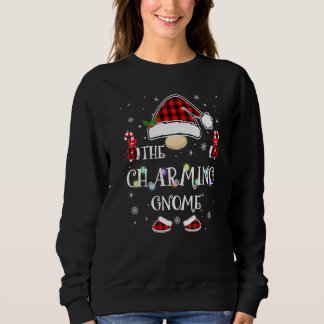 Charming Gnome Buffalo Plaid Family Christmas Paja Sweatshirt