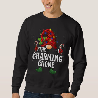 Charming Gnome Buffalo Plaid Matching Family Chris Sweatshirt
