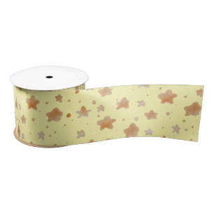 Charming Gold Star Satin Ribbon
