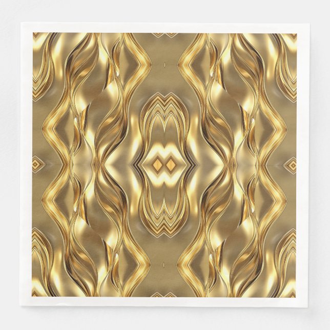 Charming golden-colored pattern  napkin (Front)