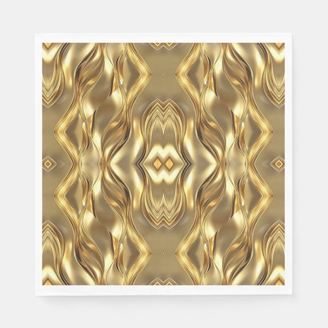 Charming golden-colored pattern  napkin (Front)