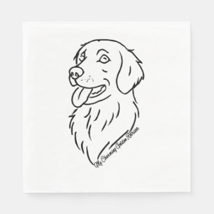 Charming Golden Retriever Napkin