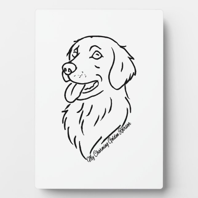 Charming Golden Retriever Plaque (Front)