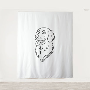 Charming Golden Retriever Tapestry