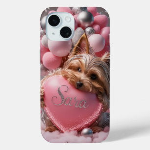Charming Golden Yorkshire Terrier iPhone 15 Case
