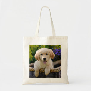 Charming Goldie Dog Puppy, cotton Tote Bag