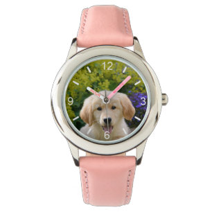 Charming Goldie Retriever Dog Puppy - dial-plate Watch