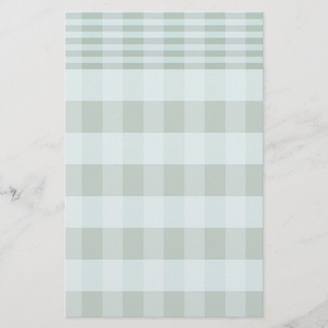 Charming Green Chequered Stationery (Front)