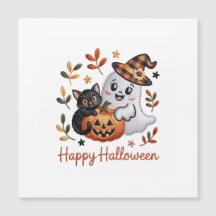 Charming Halloween Greeting Card – Hand-Drawn Embr