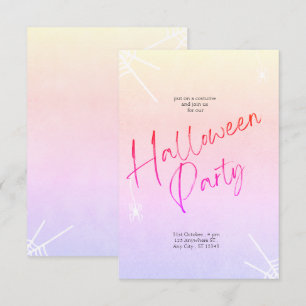 Charming Halloween Handwritten Party  Invitation