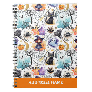 Charming Halloween Pattern Notebook