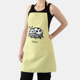 Charming Hand-Drawn Beetle Illustration  Apron