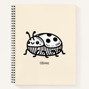Charming Hand-Drawn Beetle Illustration Notebook