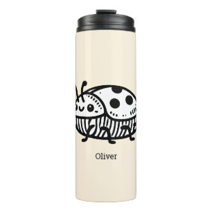 Charming Hand-Drawn Beetle Illustration  Thermal Tumbler