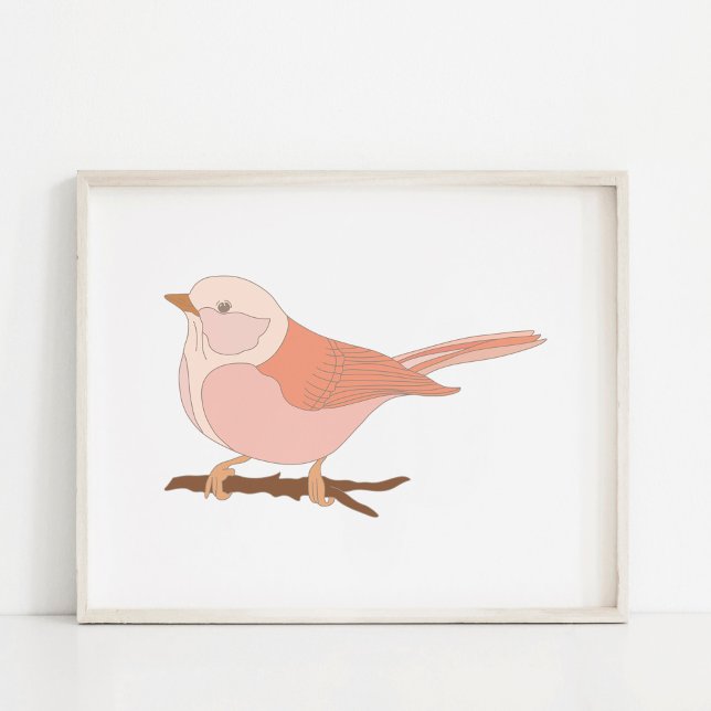 Charming Hand-Drawn Bird Art Poster (Creator Uploaded)
