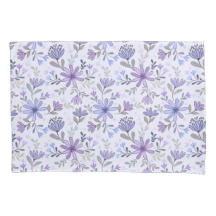 Charming Hand Drawn Flowers Pillow Case