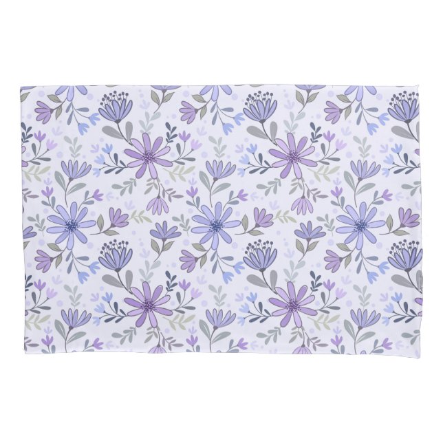Charming Hand Drawn Flowers Pillow Case (Front)