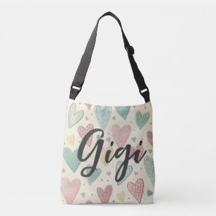 Charming Heart Doodle GiGi Crossbody Bag