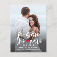 Charming Heart EDITABLE COLOR Re-Save The Date