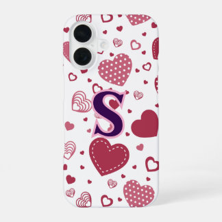 Charming Hearts Elegant & Stylish Design iPhone 16 Case